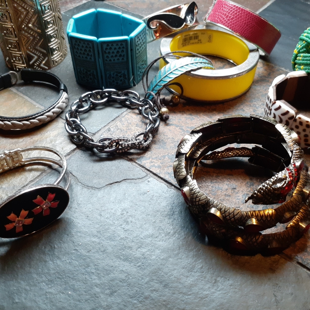 Large Bundle Of Assorted Bracelets - image 2